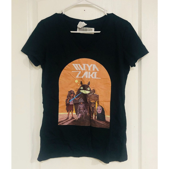 Fruit of the Loom Women's Tee T-Shirt Miyazaki Short Sleeve Black Size Small NEW - Picture 1 of 4